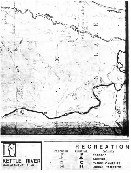 2 pages - Insert of Kettle River Recreation Management map, plate 2 here