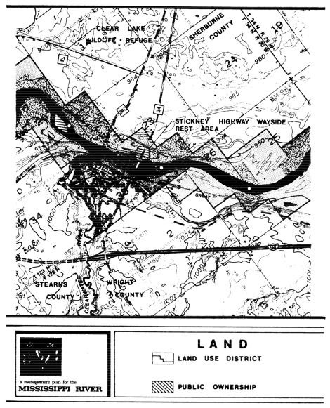 2 pages - Insert of Mississippi River Land Management map, plate 3 here