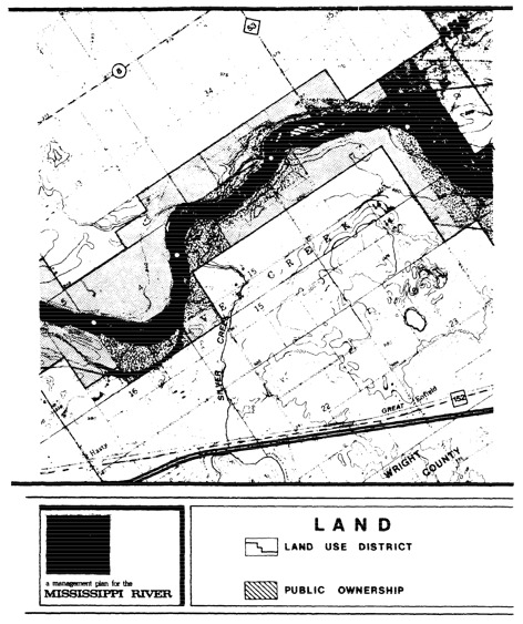 2 pages - Insert of Mississippi River Land Management map, plate 4 here