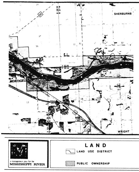 2 pages - Insert of Mississippi River Land Management map, plate 6 here