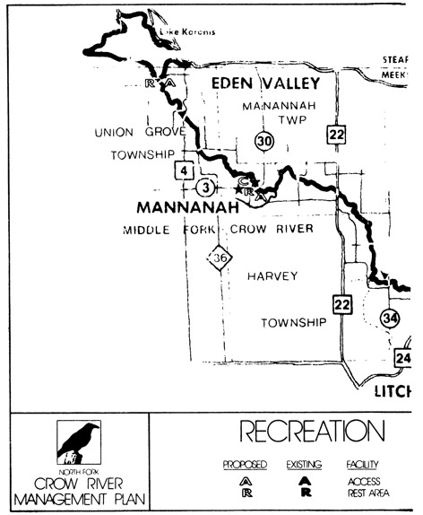 2 pages - Insert Crow River recreation and management maps here.